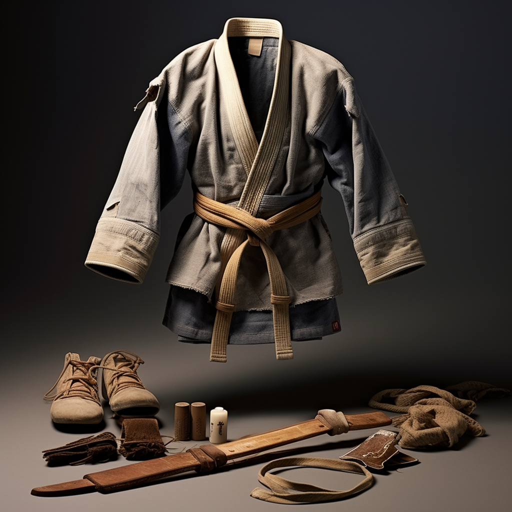 Martial arts practitioner in uniform