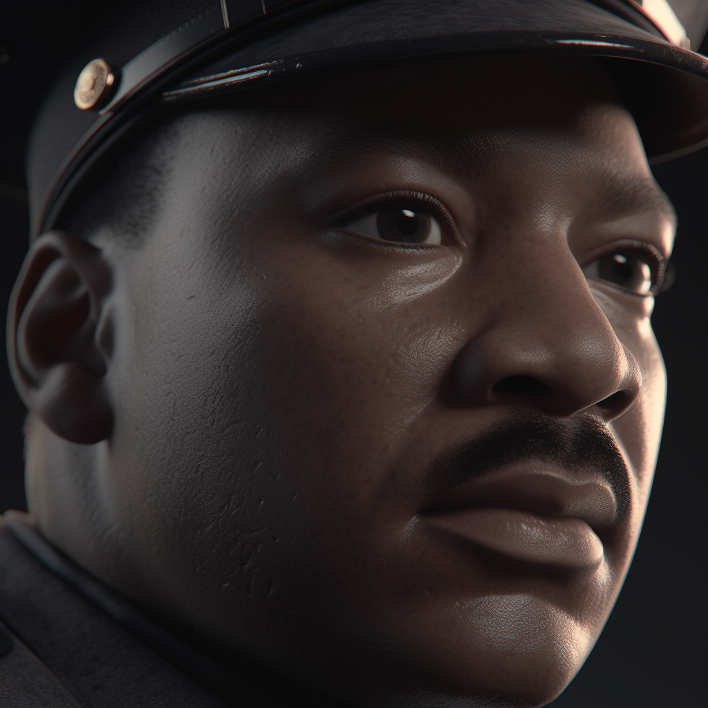 Martin Luther King Jr. in special agent gear