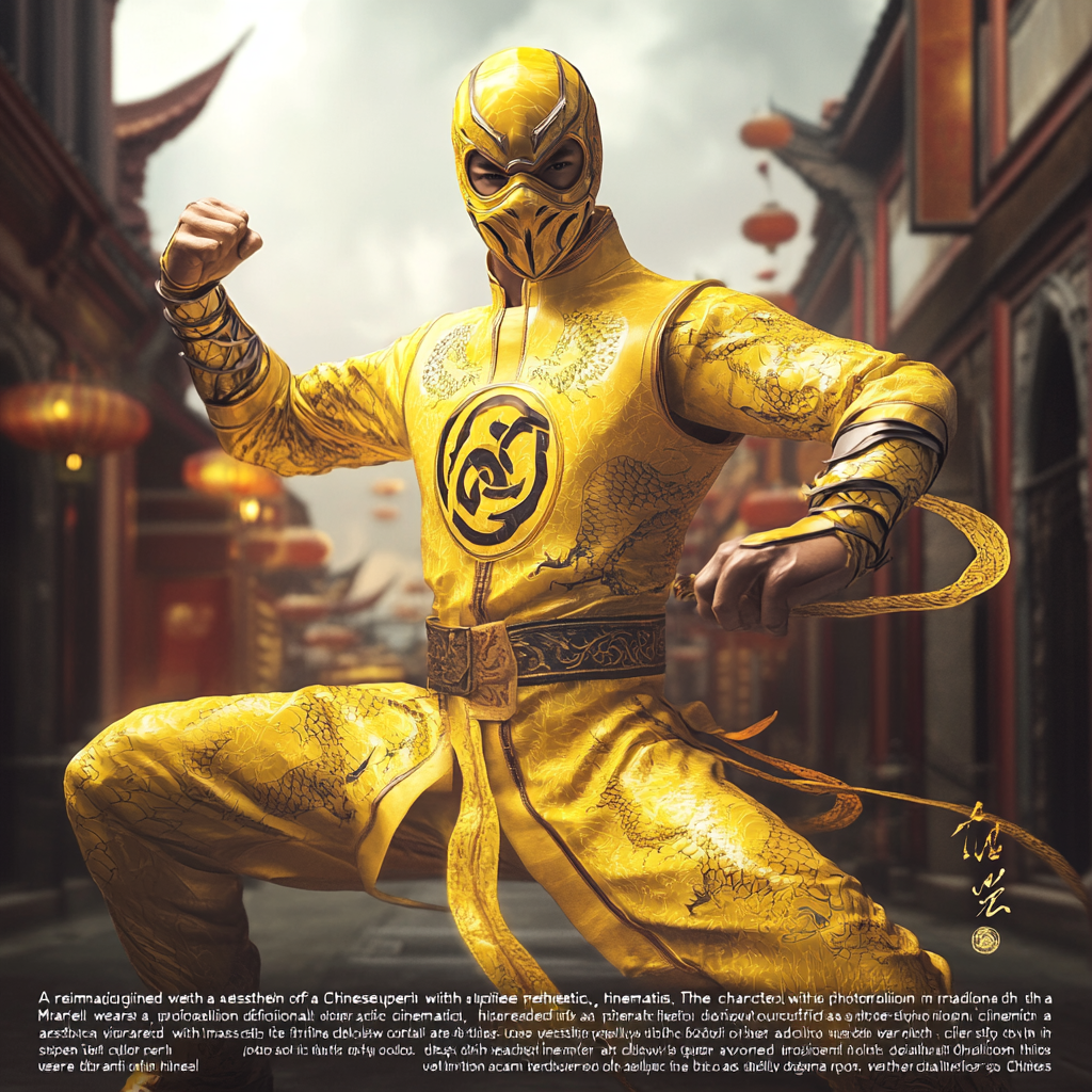 Marvel superhero in traditional Chinese style