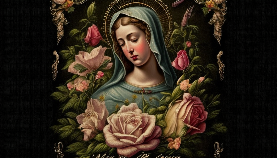 Mary Mother Jesus Roses Birds Cartonnage