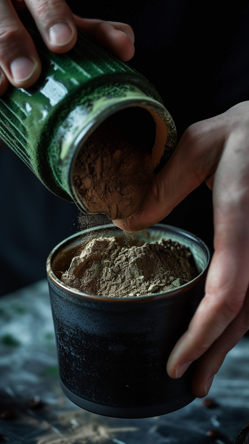 Testosterone Coffee Booster Pouring