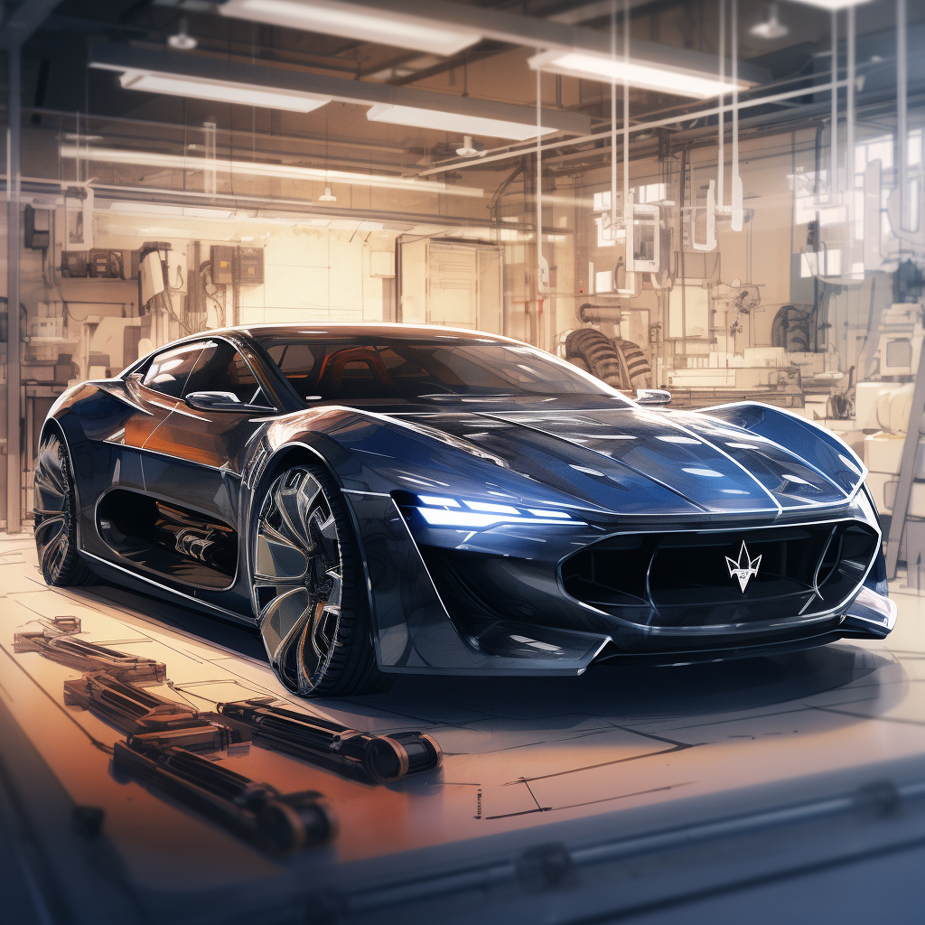 Maserati design sketch of new car 2030