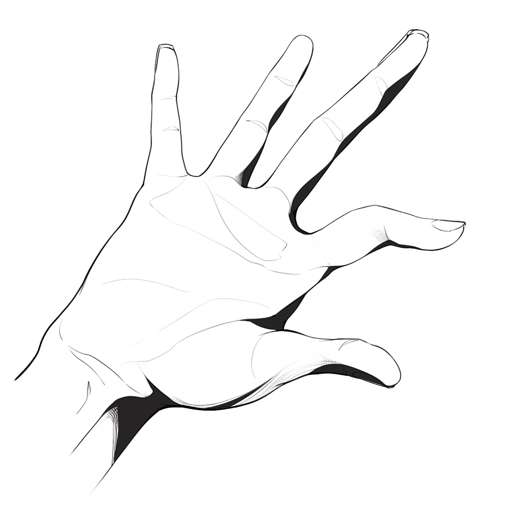 Silhouette of a Mason Hand