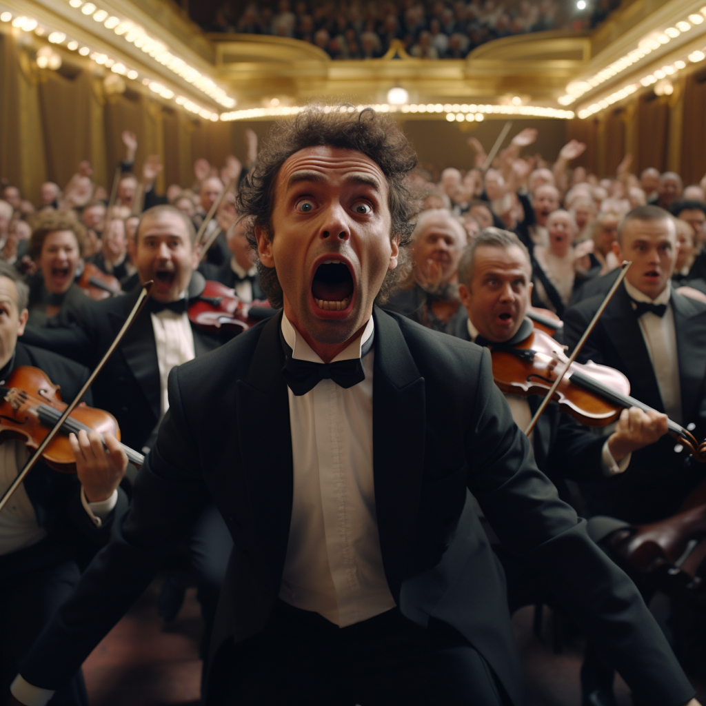 Epic Orchestra Conductor Facial Expression