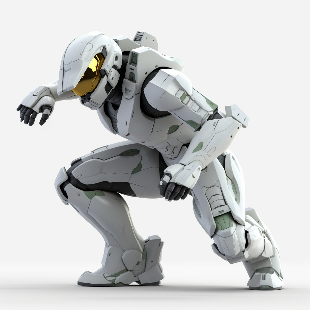 Master Chief 3D Battle Pose Image