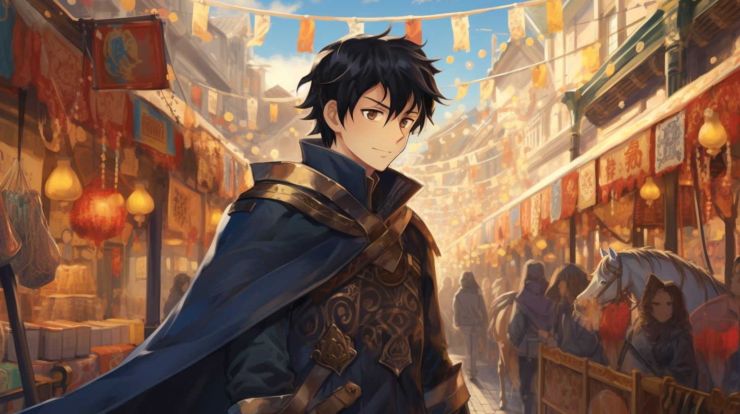 Medieval Market Street Armor Wallpaper