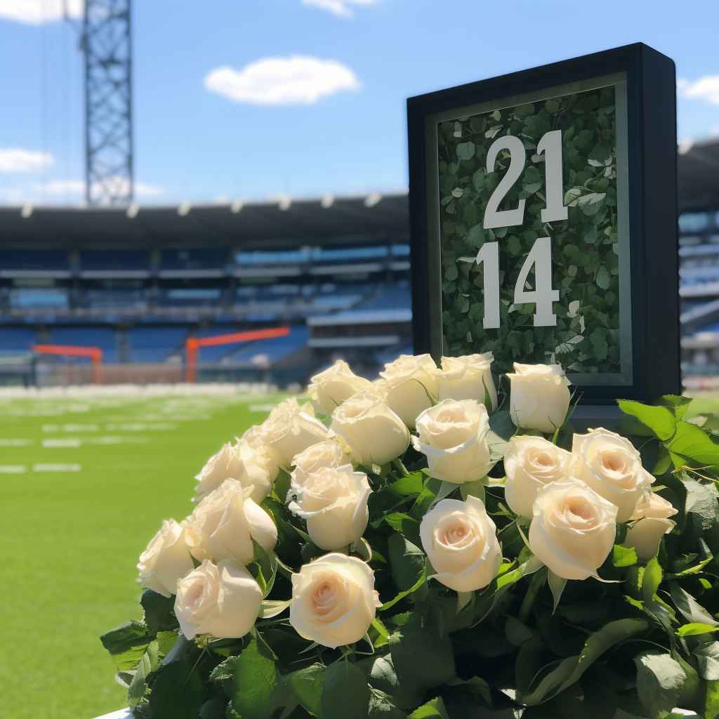 Match Time Indicator with White Roses