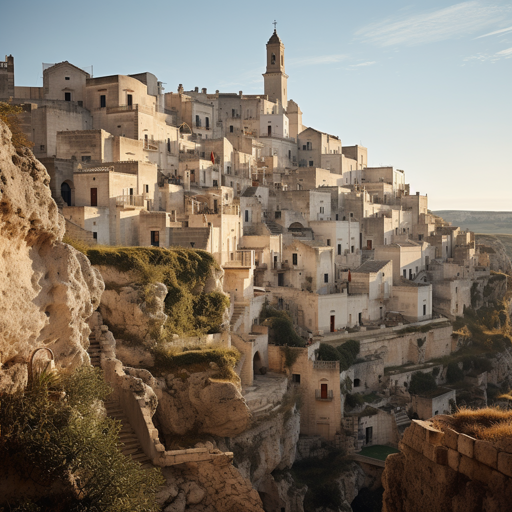 Beautiful view of Matera, Basilicata, Italy