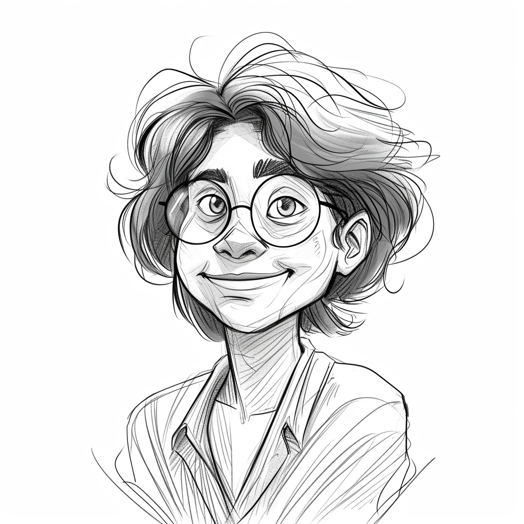 Smiling math teacher Mrs. Kapoor illustration