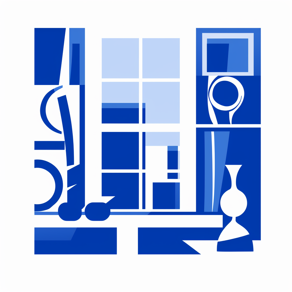 Matisse-inspired graphic of sash window