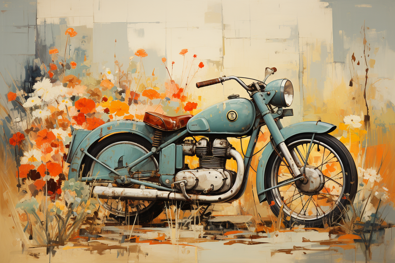 Matisse Royal Enfield Motorcycle Painting