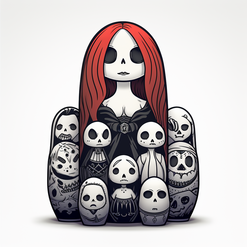 Matryoshka doll Nightmare Before Christmas design