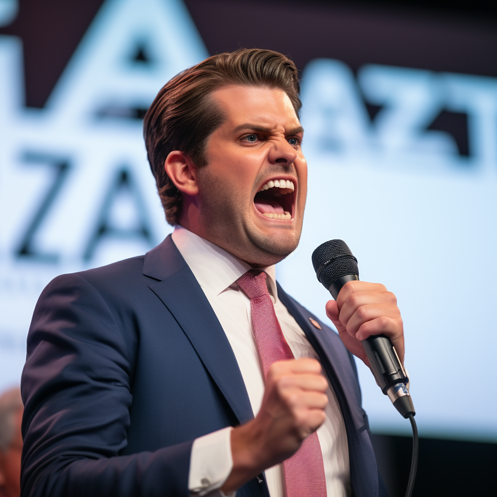 Matt Gaetz passionately expressing his opinion