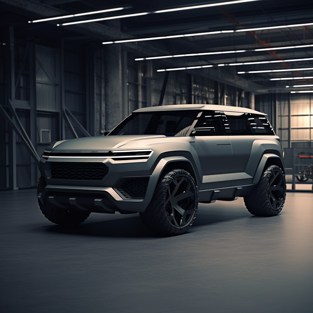 Matte Gray Luxury SUV Concept