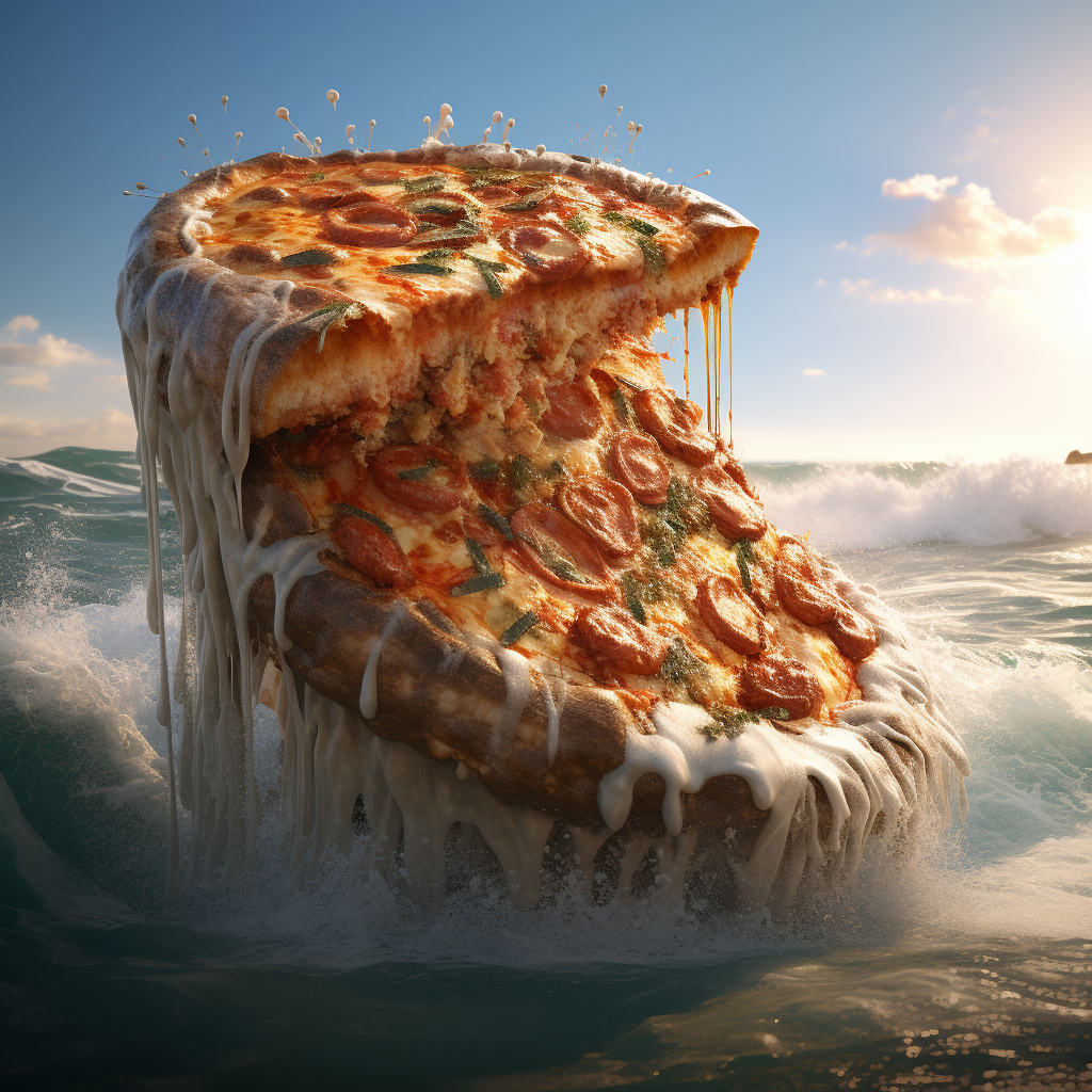 Vibrant Maui Ice Island Pizza under Siege