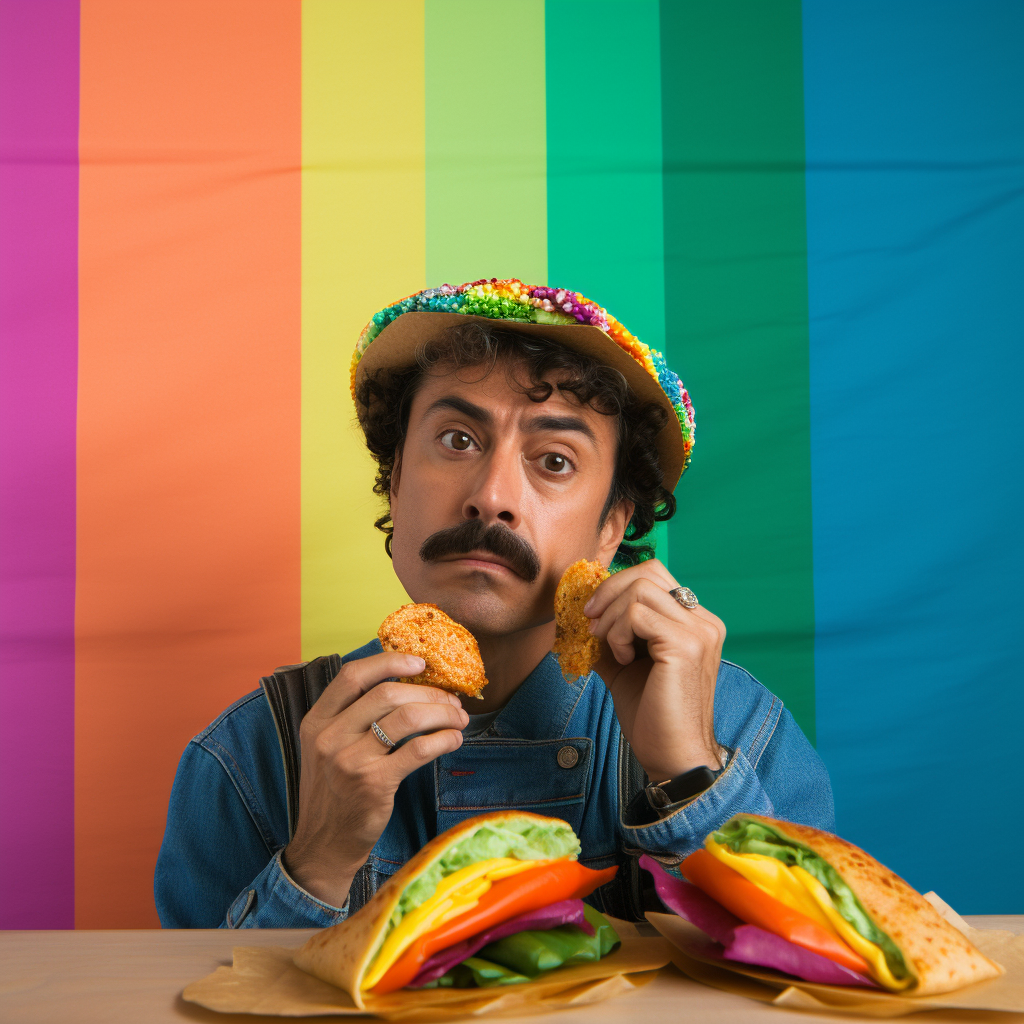 Maurice del Taco with pride flag