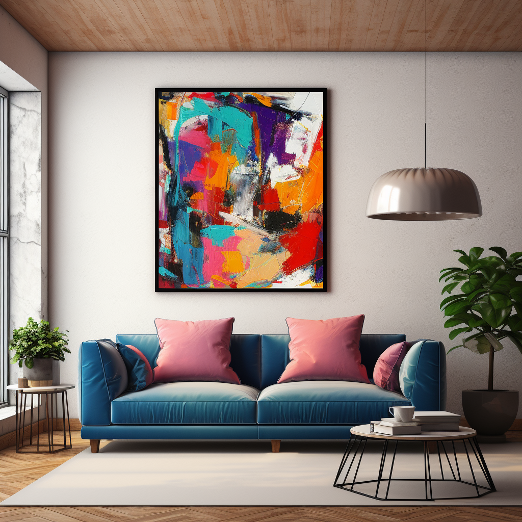 Maximalist Wall Art Abstract Colourful Eclectic