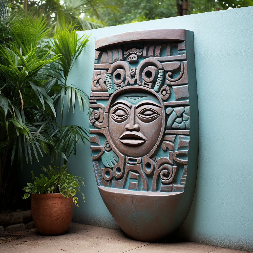 Eco-Friendly Mayan Wall Rainwater Container