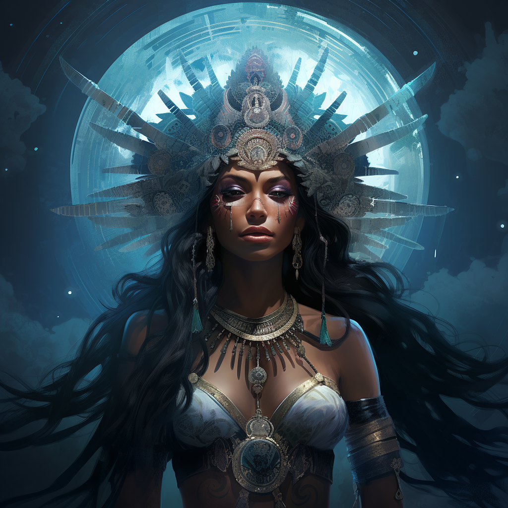 Depiction of Mayan Moon Goddess