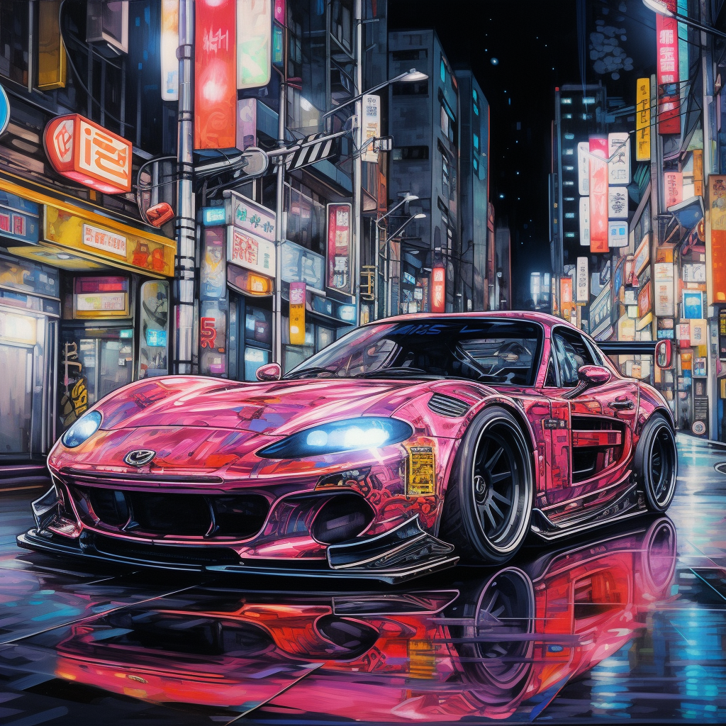 Detailed Mazda Rx7 Liberty Walk JDM Car