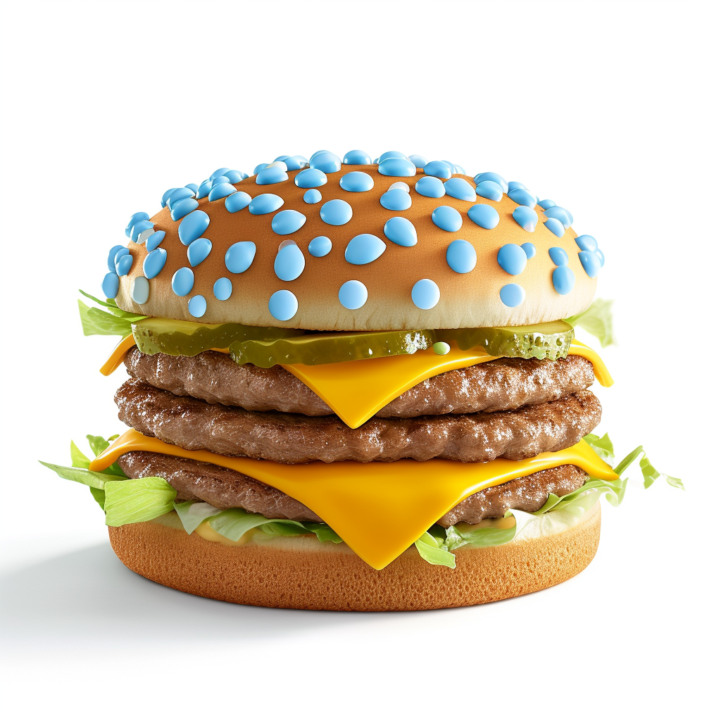 Blue Polka Dot McDonald's Big Mac