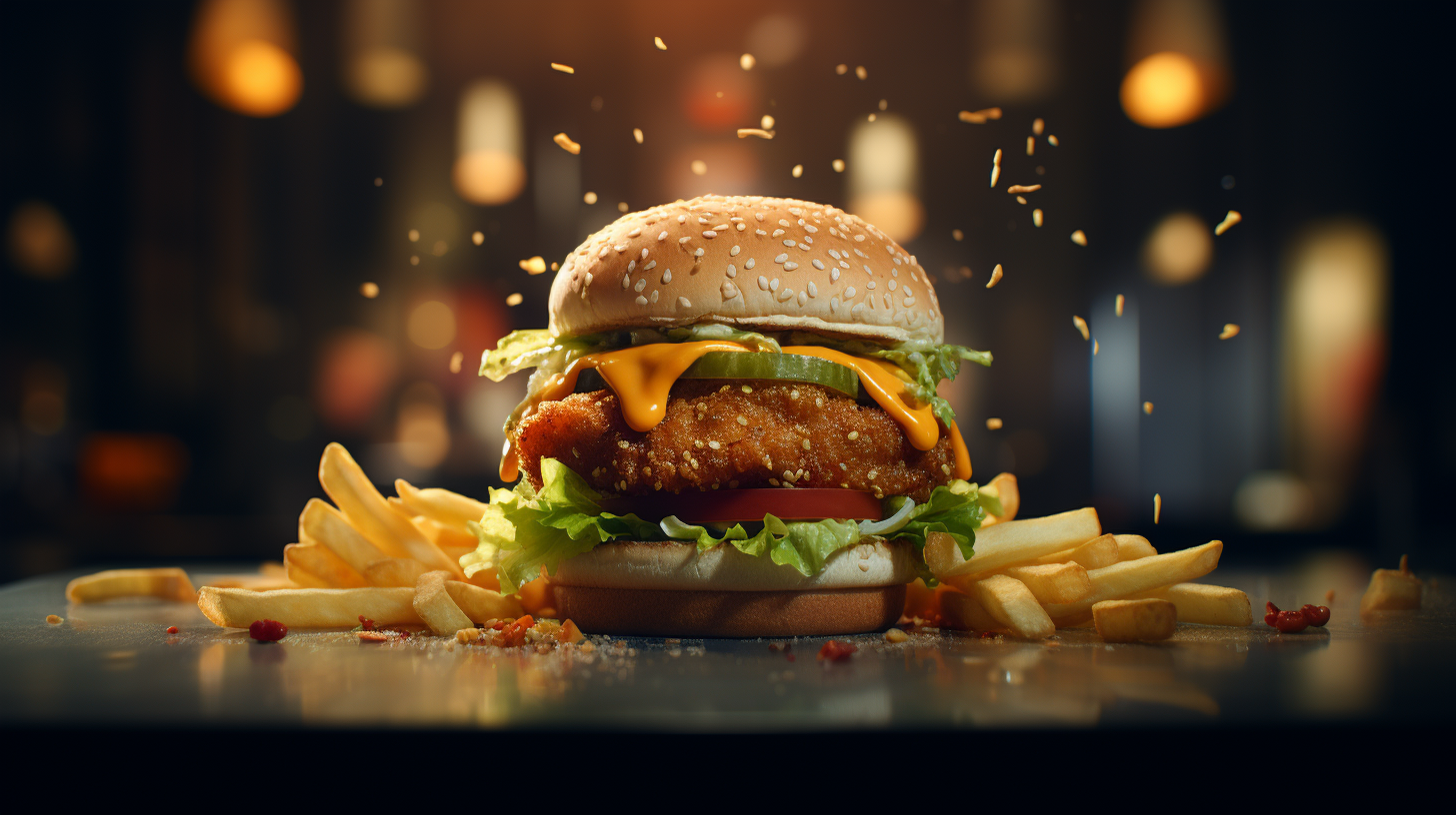 McDonald's commercial food shot