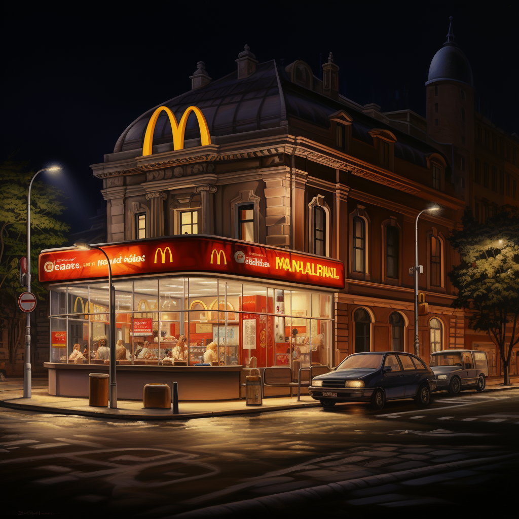 McDonald's store by night