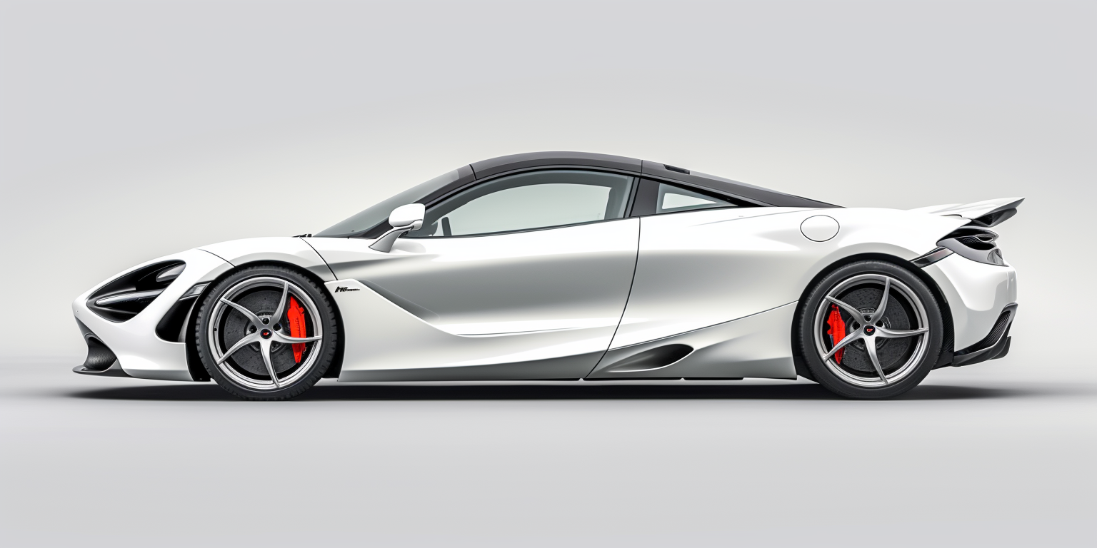 McLaren 720S side view white background