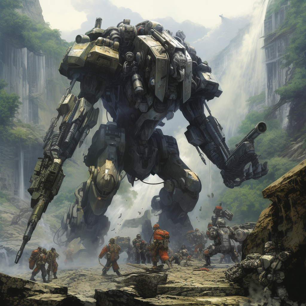 Mech Warrior Vulture Mountain Soldiers Rise