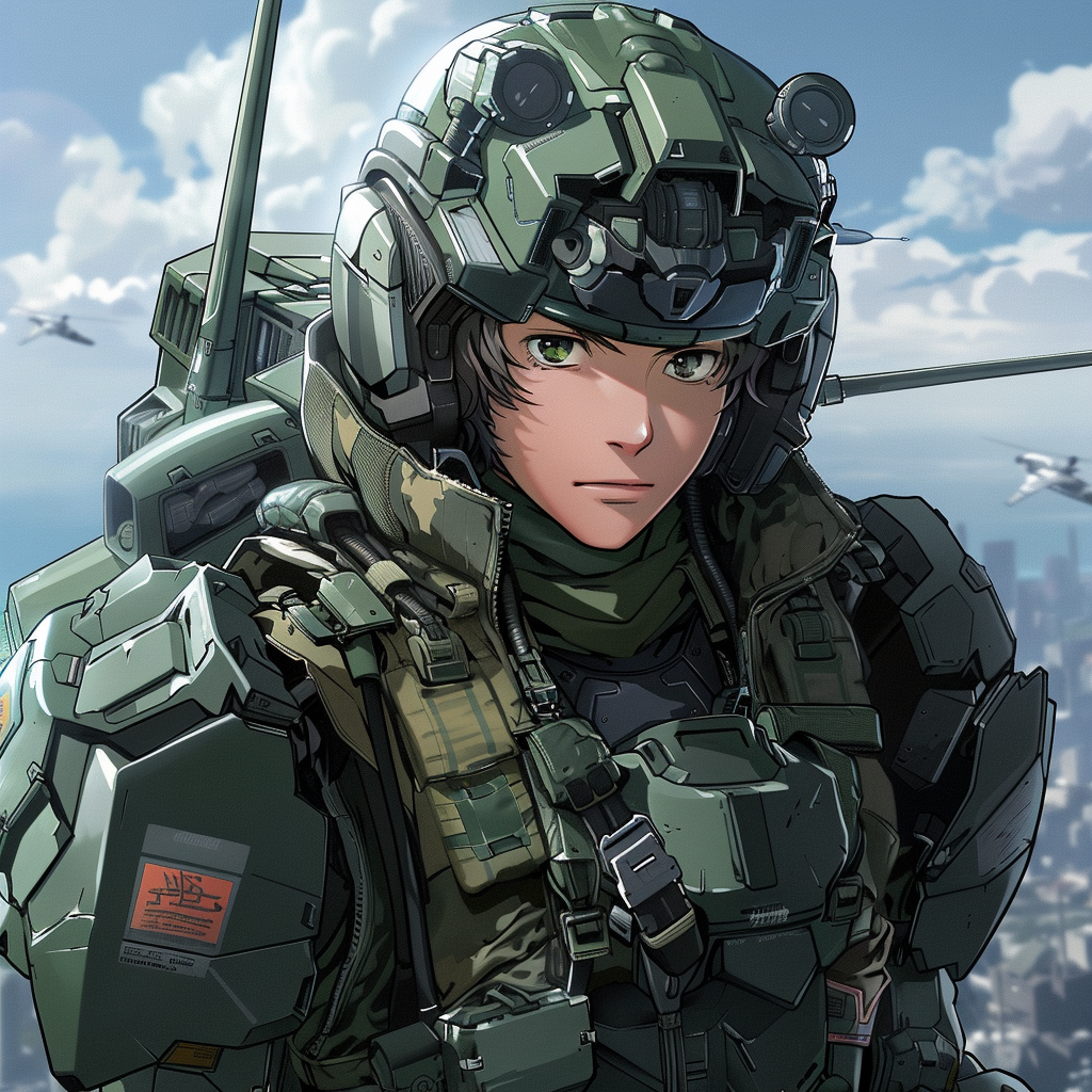 Mech Pilot Military Uniform Anime