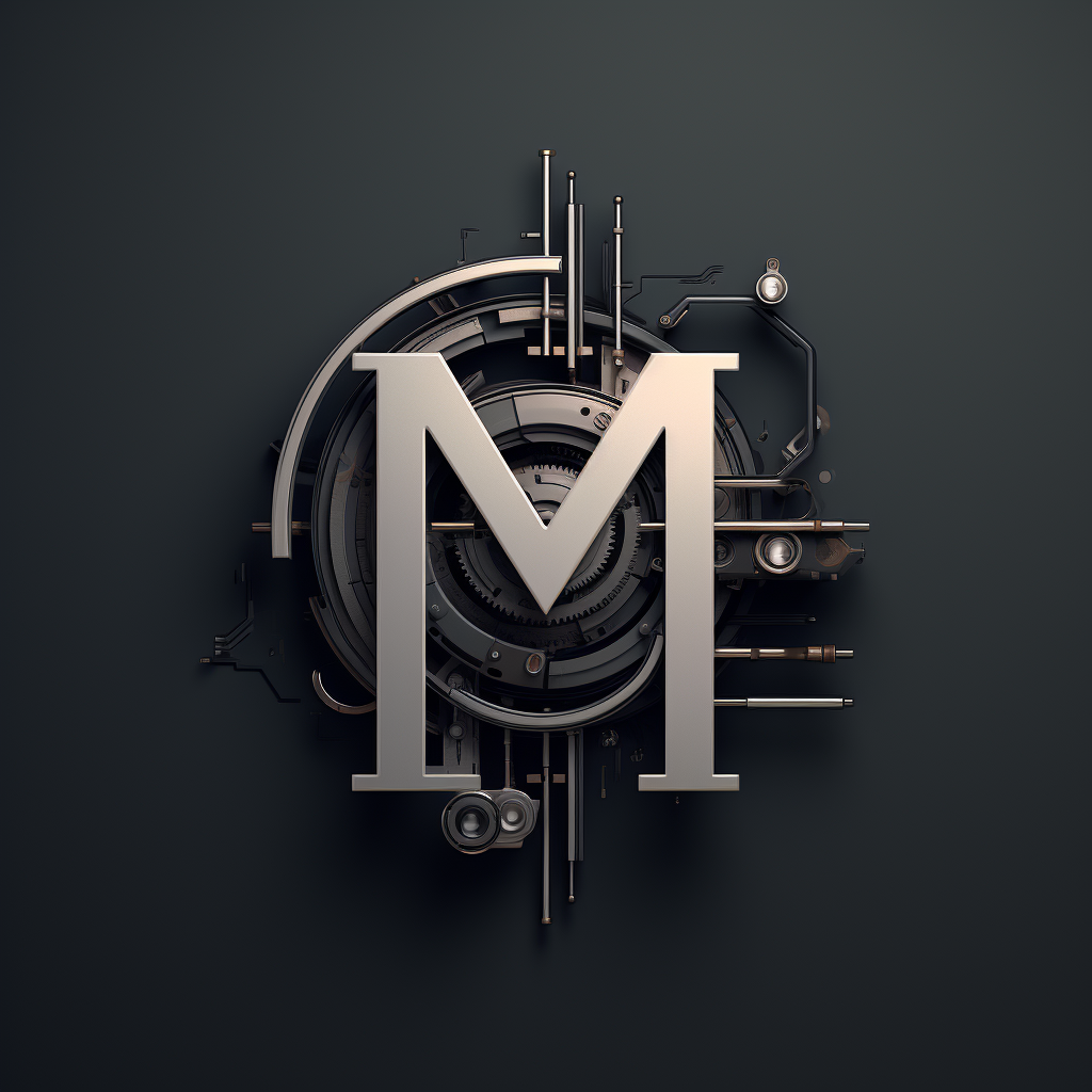 Minimal mechanical magazine logo design