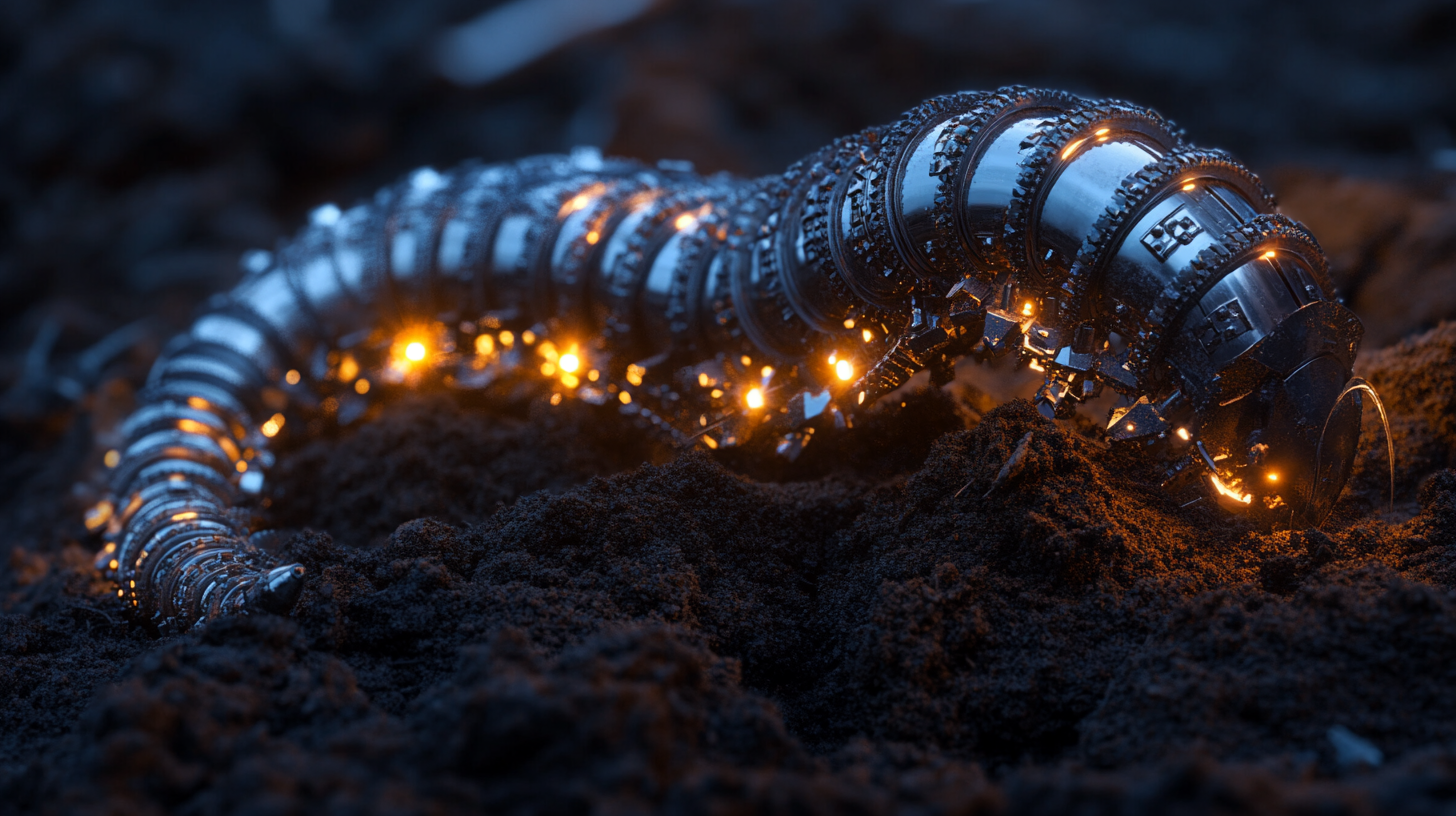 Detailed Mechanical Worm on Soil