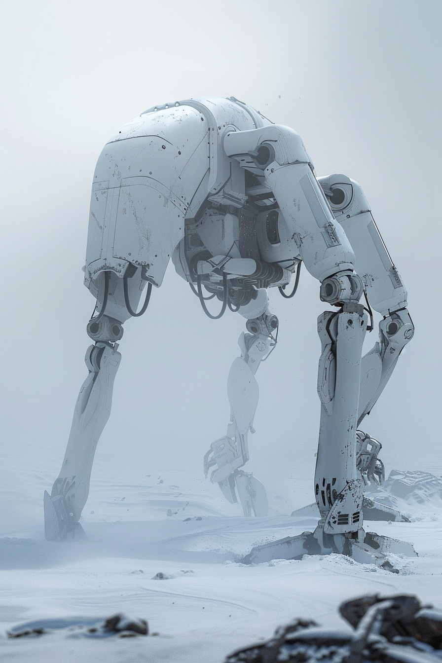 Advanced Mech War Machine Ice Planet