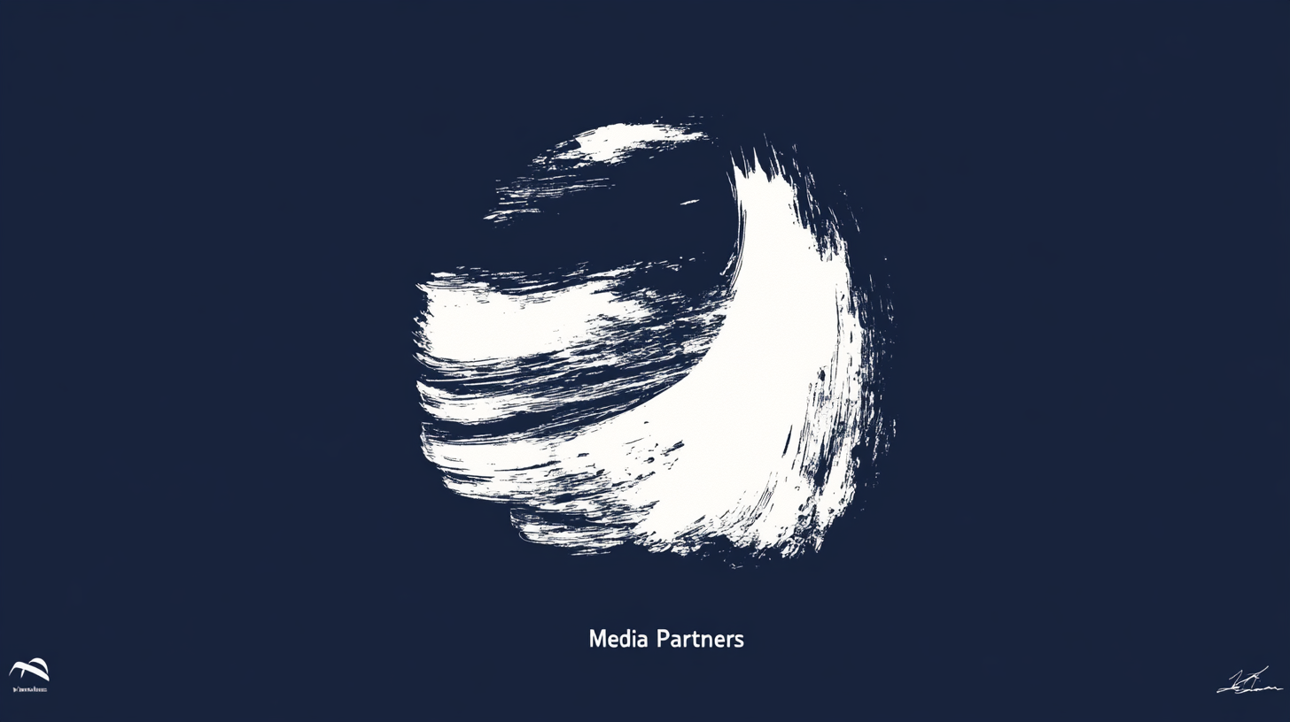 minimalist media partners logo design