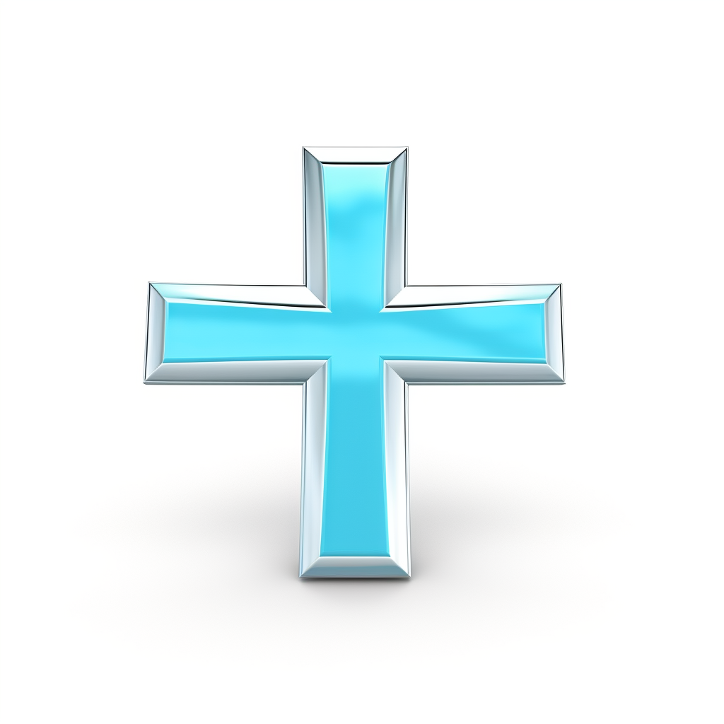 Medical Cross Icon on White Background