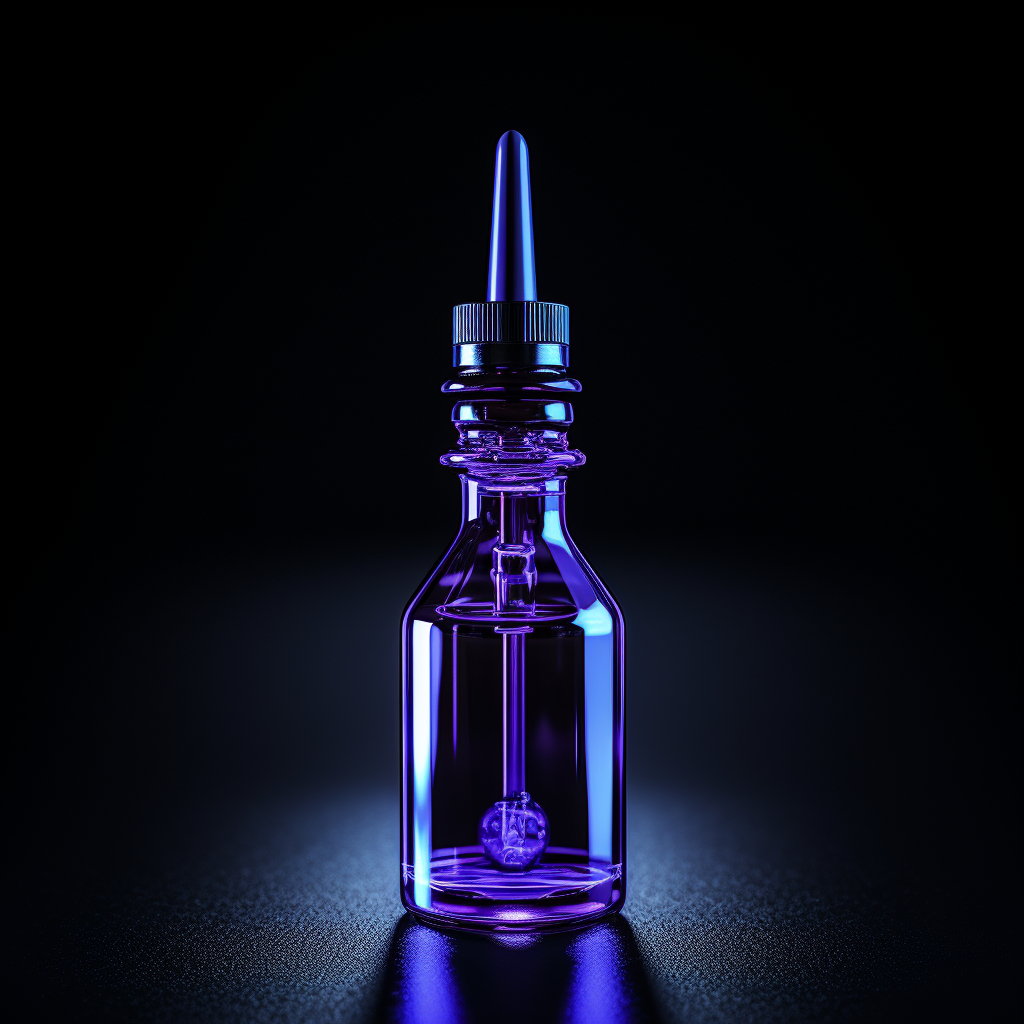 Medicine dropper bottle in glass