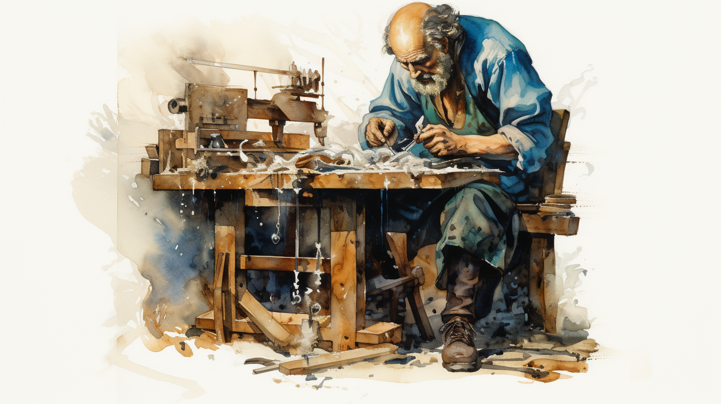 Midjourney Prompt: Medieval Carpenter Making a Chair