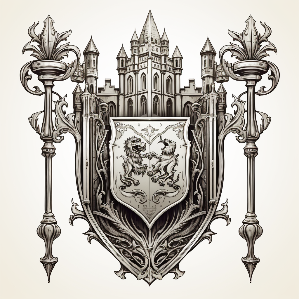 Gothic medieval coat of arms design