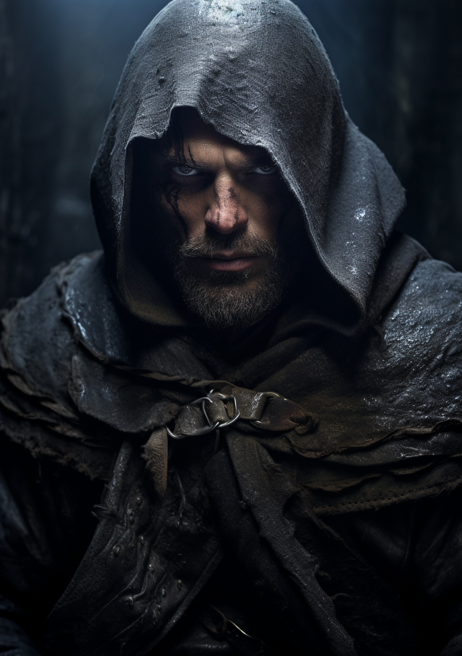 Imposing and Cruel Dark Man in Medieval Fantasy