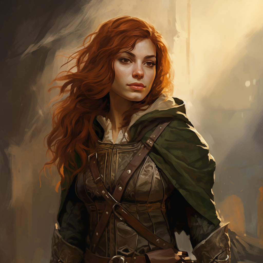 Elf scout in medieval fantasy oil painting style