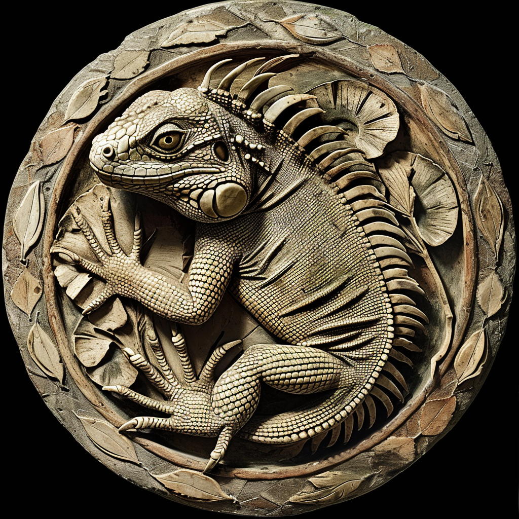 Medieval Heraldry Iguana