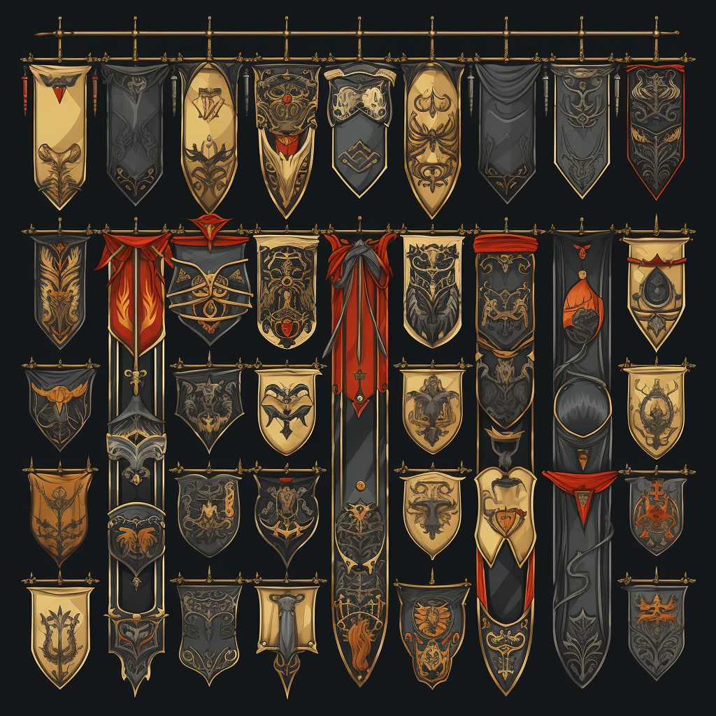 Simple medieval army banner design