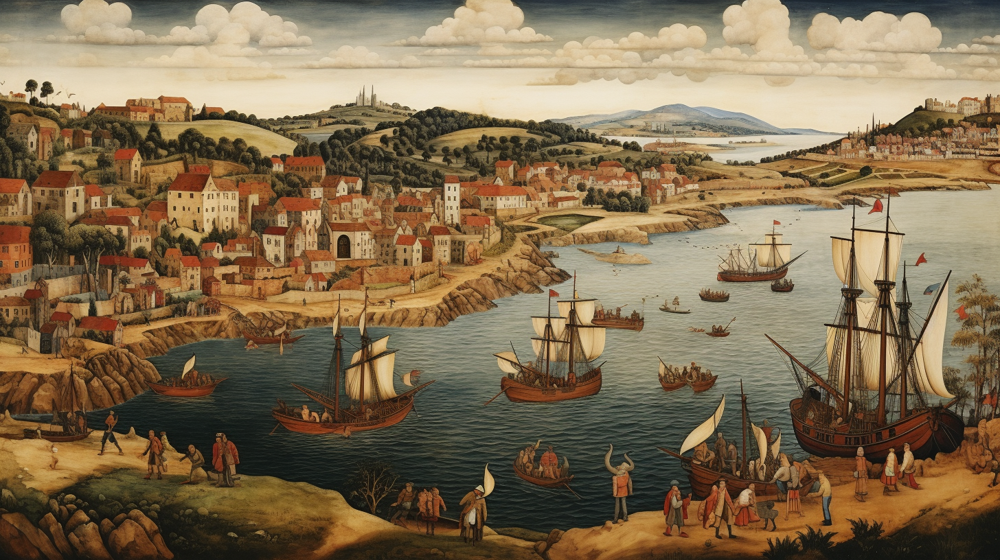 Detailed Medieval Port Macquarie Artwork