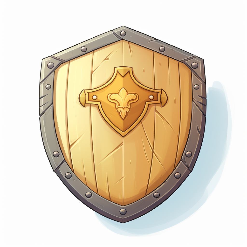 Medieval shield in anime style