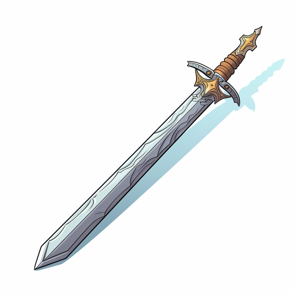 Isometric Medieval Sword Anime Ghibli Art