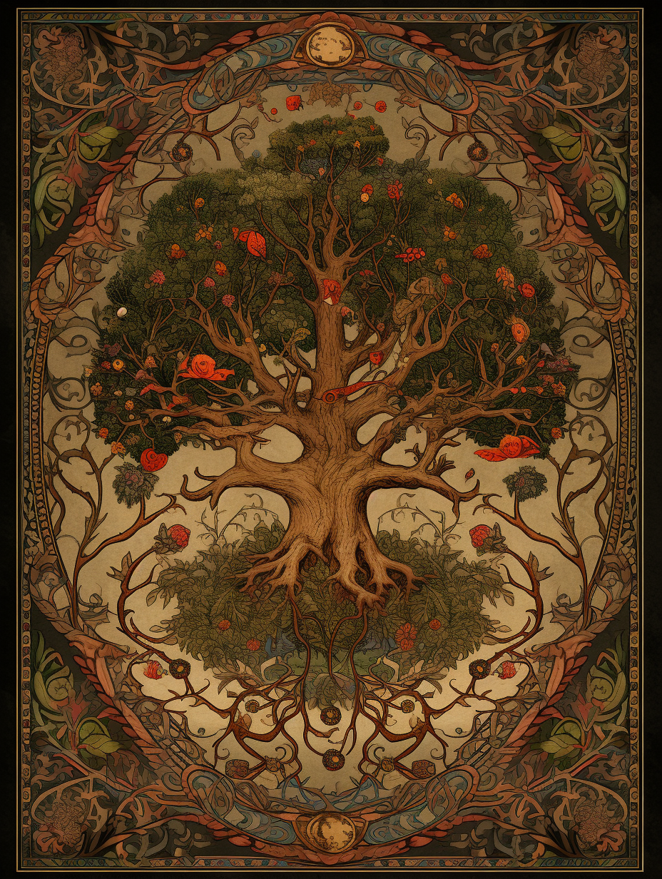 Symmetrical Tree of Life Illustration