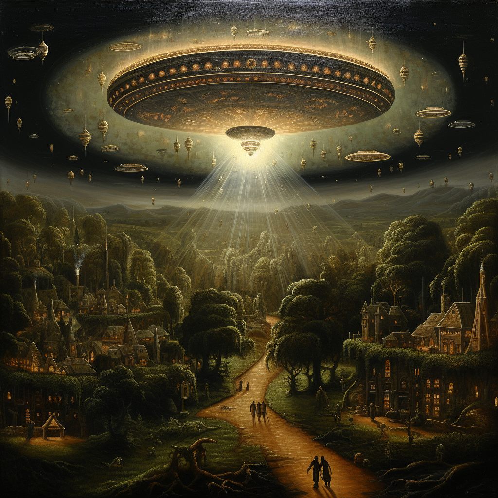 Medieval UFO Paintings Artwork