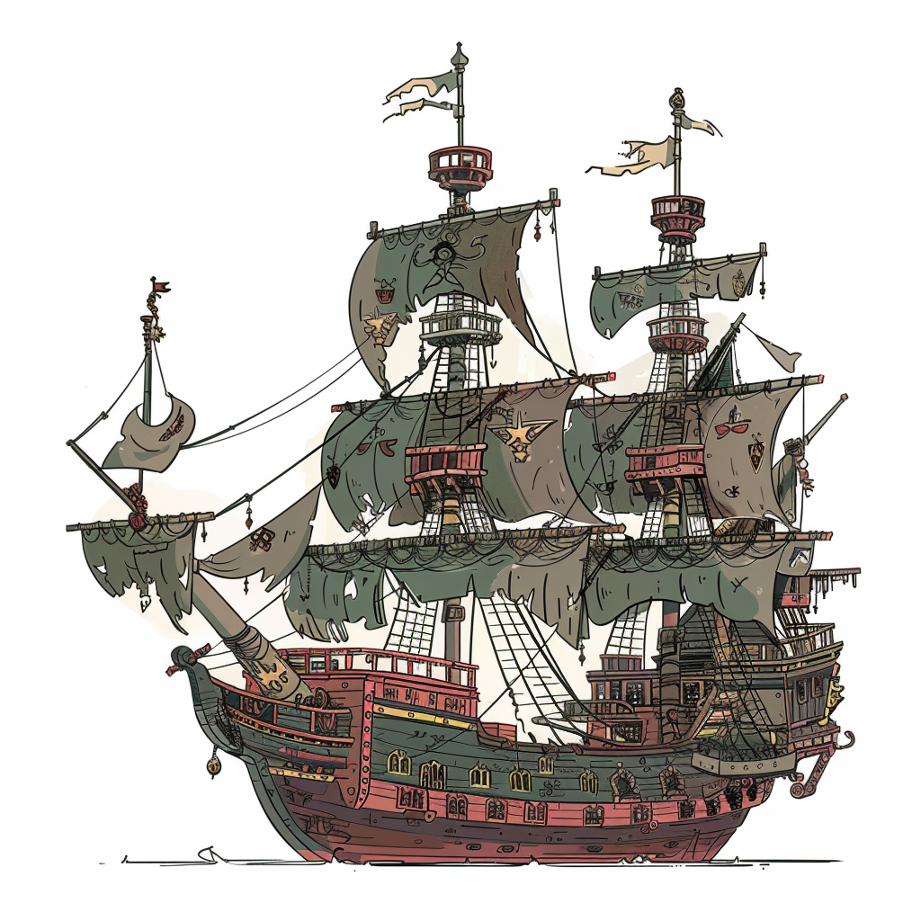 Medieval Warship Chibi Style