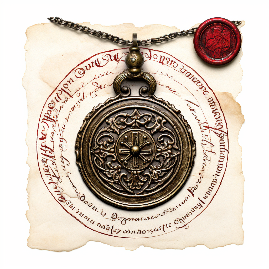 Medieval Clerical Seal on White Background