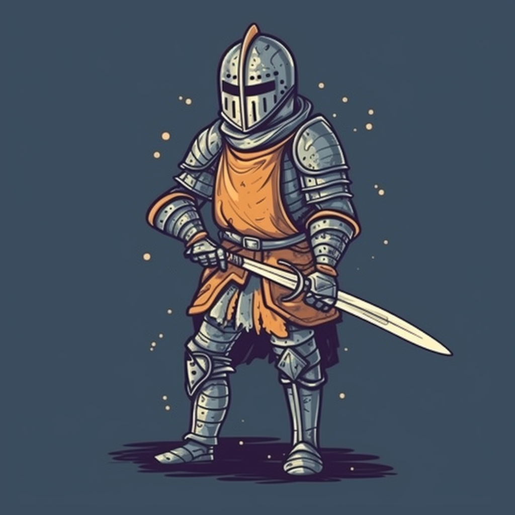 Cartoon image of medieval knight